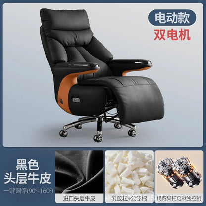 Intelligent electric leather office chair study computer chair president chair high frequency pulse