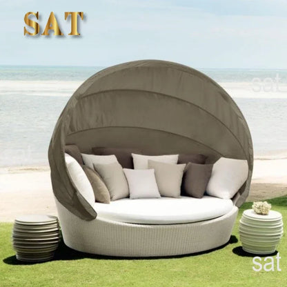Furniture  pool Garden patio balcony sun bed teak daybed  classic outdoor garden double chaise lounge sofa