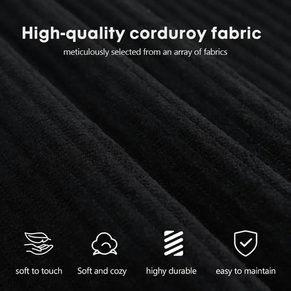 78.8" Modular Sofa Bed - 4-in-1 Convertible Design with Corduroy Fabric and High Density Sponge, Removable Cover and Fixed Frame
