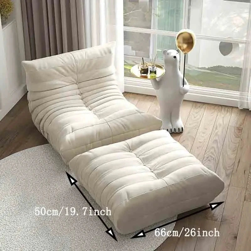 Single Seated Foam Sofa Armless Floor Sofa Lazy Couch Living Room Bedroom Balcony Leisure Chair Reading Chair Fireside Chair