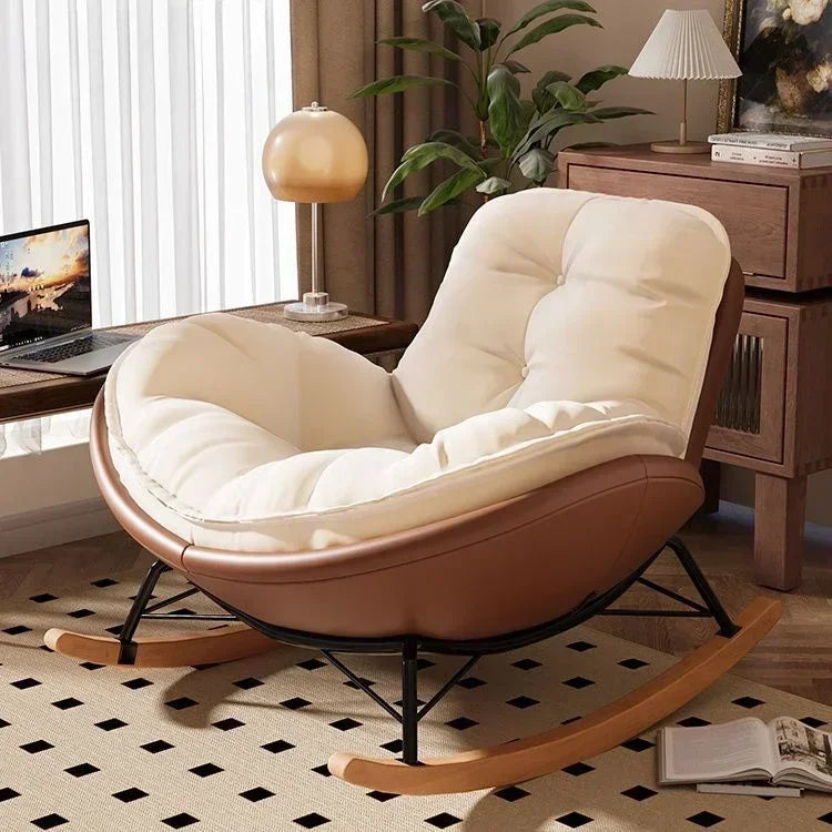 Chair Rocking Chair Lazy Lounge Chair Sofa Single Comfortable Lounge Chairs Living Room Bedroom Household Indoor Leisure Chairs