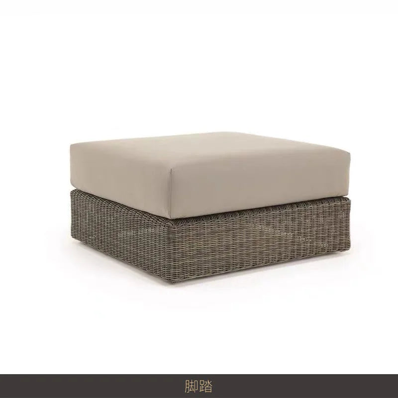Outdoor rattan sofa combination waterproof and sun protection outdoor leisure courtyard villa balcony terrace sunroom