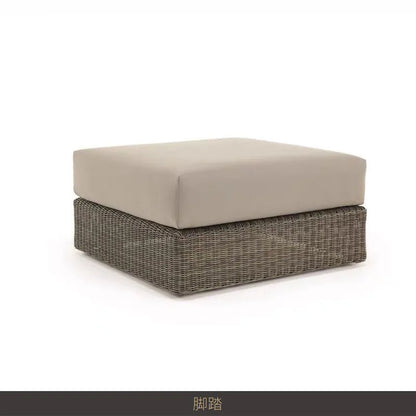 Outdoor rattan sofa combination waterproof and sun protection outdoor leisure courtyard villa balcony terrace sunroom