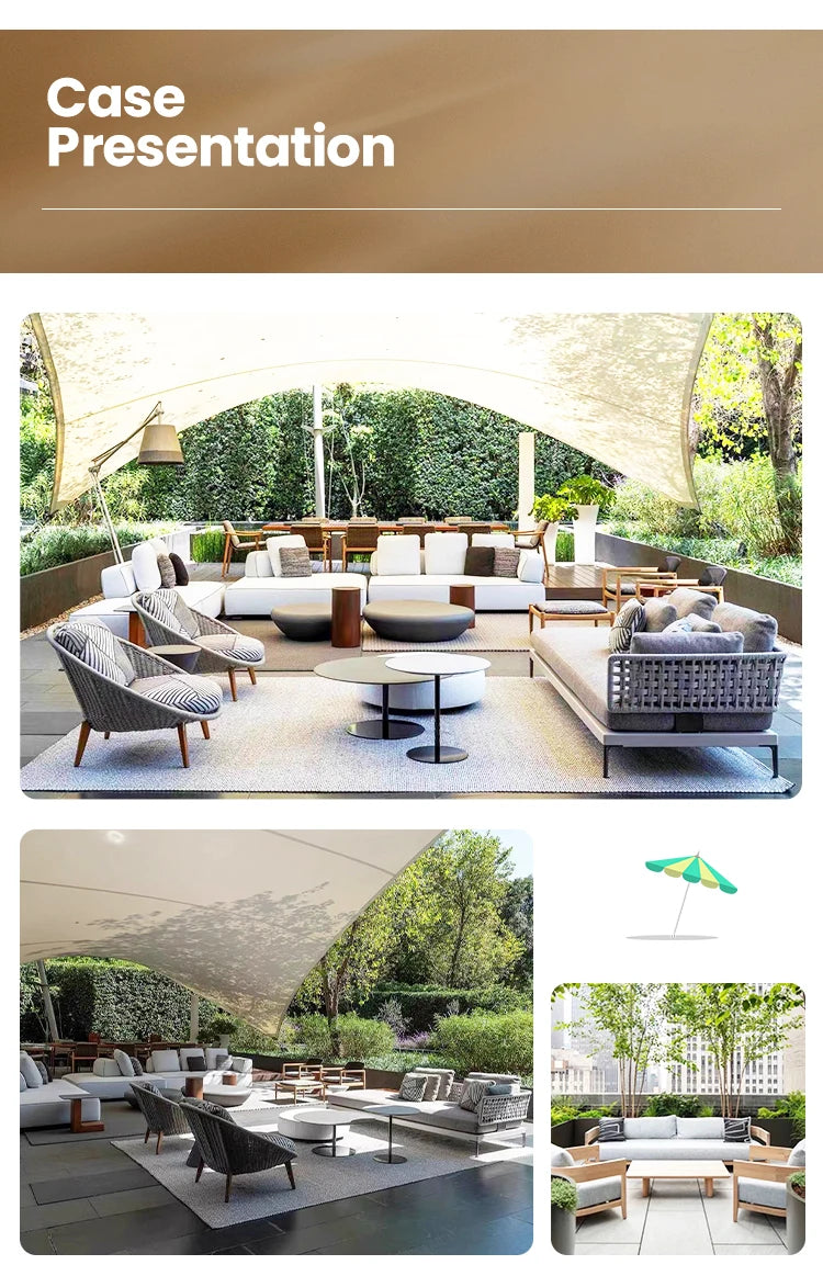 Resort Villa Hotel Outdoor Furniture Waterproof Aluminum Garden Bed Adjustable Backrest Sunbed Patio Pool Lounge Chair