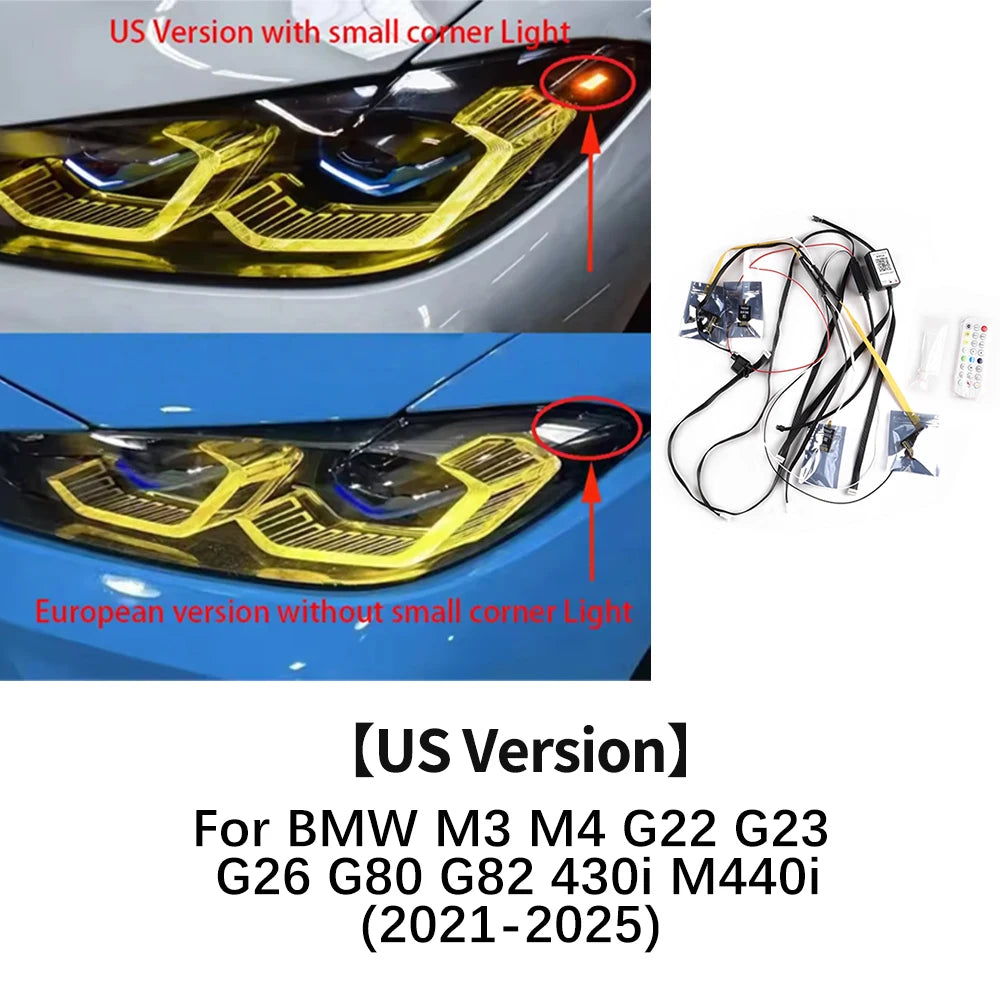 For BMW G80 G82 G22 G23 G26 Laser Headlight Upgrade Kit Left Right RGB DRL APP Control LED Module Direct Fit OEM Style 2021 2025