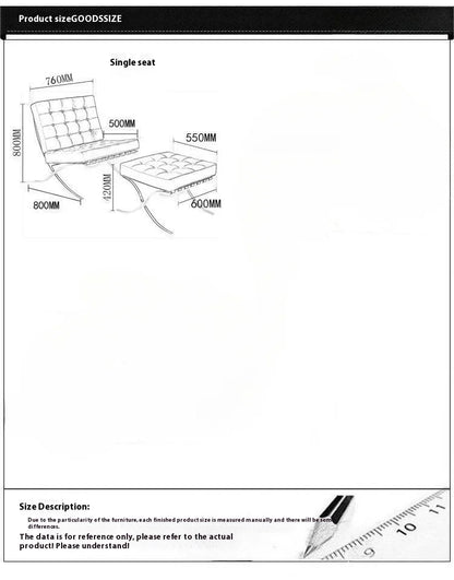 Barcelona Chair Nordic Single Sofa Italian Designer Seat Personality Lounge Chair Lounge Chair Retro Chairs designer chair