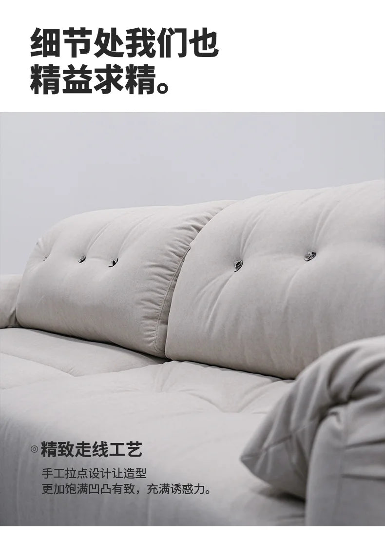Cloud Electric Sofa Living Room Modern Simple Telescopic Fabric Lazy Multi-functional Sofa Bed Dual-purpose