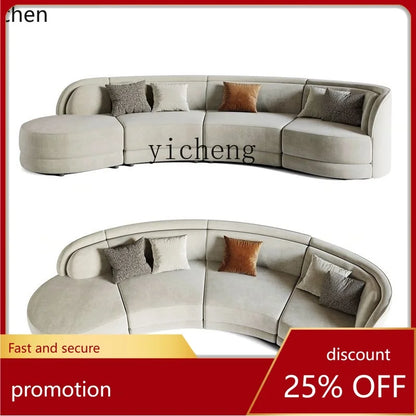 YFY Curved Sofa Living Room Hotel Lobby Rest Area Booth