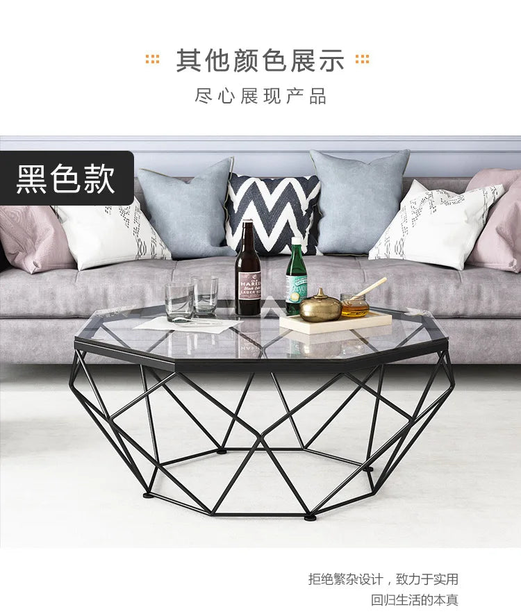 S Nordic Aesthetic Coffee Table Clear Simple Unique Designer Decoration Side Table Standing Lounge Couchtisch Salon Furniture