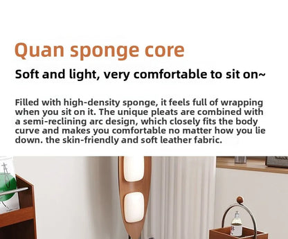 Caterpillar leather sofa togo lazy sofa can lie down and sleep modern light luxury single recliner living room sofa