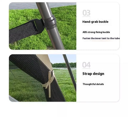 Outdoor Large Tent Canopy Sunshade Netting Portable Mosquito-Proof Tent Beach Camping Gazebo