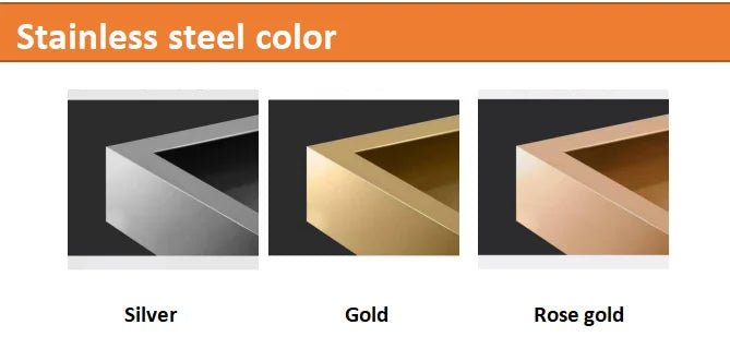 Light luxury marble coffee table stainless steel living room household gold square tea table