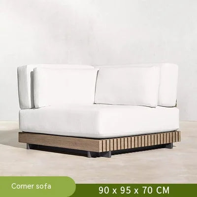 #Luxury Waterproof Modern Garden Furniture Set Rattan Rope Wicker Fire Pit Patio Couch Sectional Teak Wood