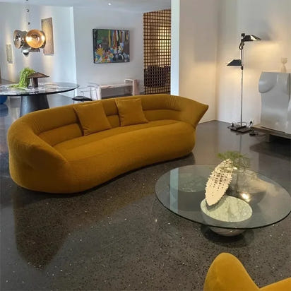 Creative, living room, cashew, sofa, minimalist, special-shaped, modern, curved, light luxury, casual