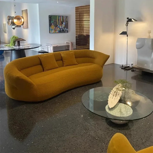 Creative, living room, cashew, sofa, minimalist, special-shaped, modern, curved, light luxury, casual