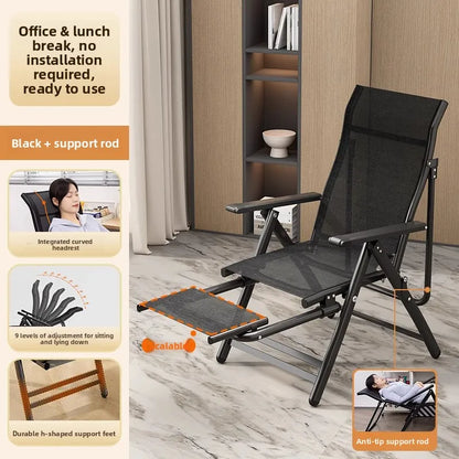recliner lunch break folding office chair nap can lie down dual-purpose backrest computer chair couch