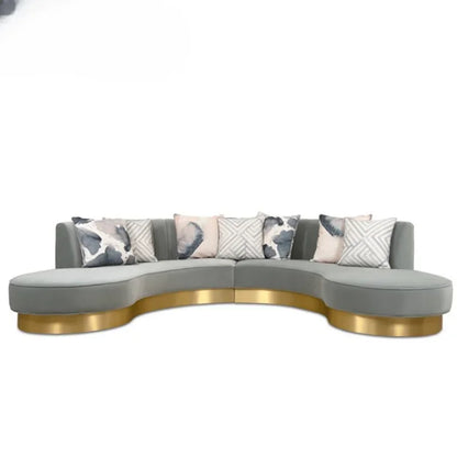 Modern light luxury curved sofa beauty salon reception living room clothing store designer furniture special-shaped sofa