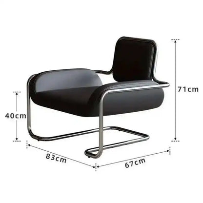 Armchair Nordic Chairs Comfortable Leather Living Portable Room Sofa Relaxing Single Person Backrest Chair Office Home Furniture