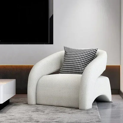Sofa Esigner Curved Single Houndstooth Couch Nordic Living Room Balcony Leisure Creative Chair Designer