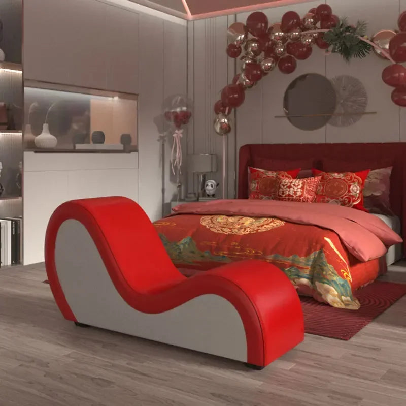 Balcony bedroom single lazy special-shaped sofa multifunctional bedside table hotel homestay lounge chair chaise longue