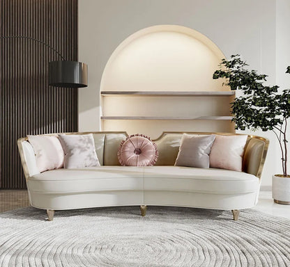 mz- Modern Modular Sectional Sofa Luxury Gold Sofa Set Furniture American Curved Upholstery Living Room Sofas for Home Hotel~