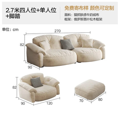 Lounge Living Room Sofas Fabric Minimalist Modern Design Sofa Elegant Comfortable Kanapy