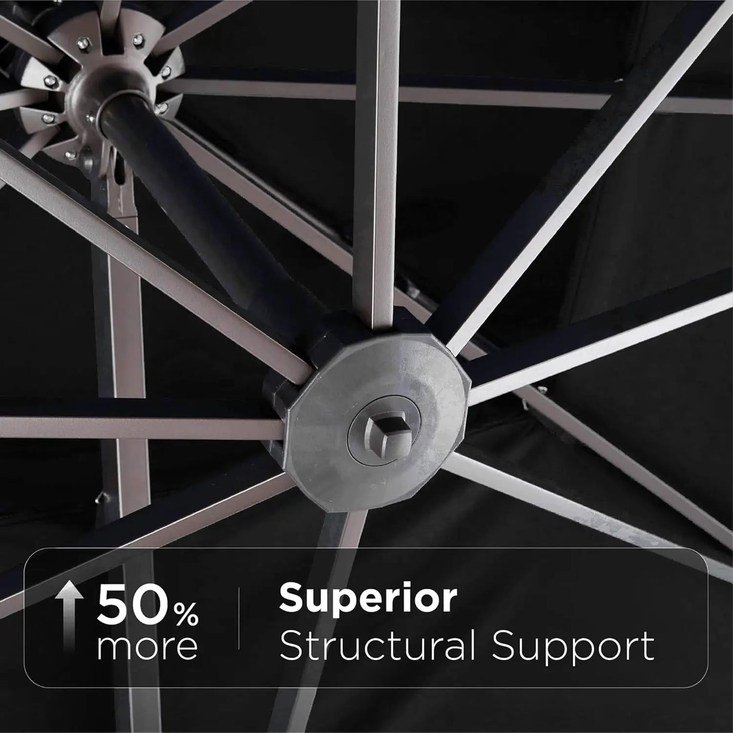 9' x 12' Cantilever Patio Umbrella 360°Rotation Rectangular Outdoor Large Offset Umbrellas Double NO base Beige Black Grey Navy