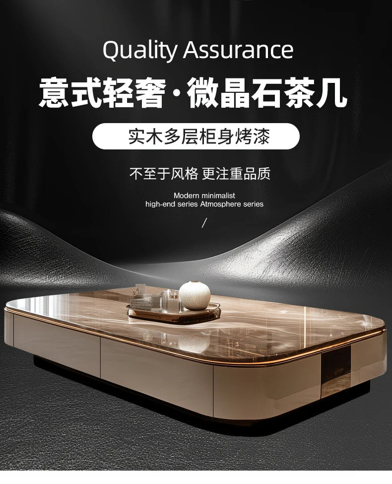 Classic Italian Coffee Tables Brown High Quality Designer Living Room Coffee Tables Modern Luxury Mesa De Centro Furniture Home