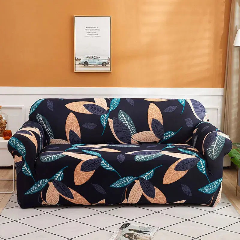 New All-season L-shape Non-slip Elastic Sofa Cover With Patterns, 360 Degree Coverage 1/2/3/4 Seat Sofa Cushion for Living Room