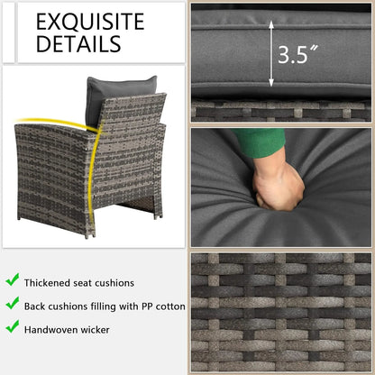 Cheap High Quality PE Rattan Sofa Set with Table for Outdoor Garden Resort Hotel Entertainment Party