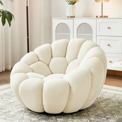 Modern Pumpkin Chair Luxury Bubble Sofa Single Lounge Seat Lazy Recliner for Bedroom Balcony Living Room Aesthetic Accent