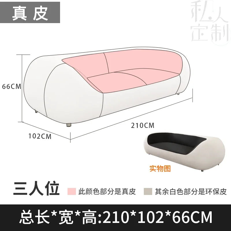 Nordic Accent Living Room Sofas Lazy Couch Leather Luxury Gaming Sofas Designer Decor Relaxing Divano Lounge Suite Furniture