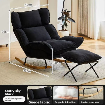 Lazy sofa single sofa rocking chair reclining chair balcony casual rocking chair can sit or lie down