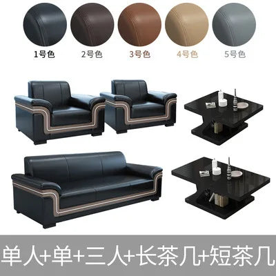 Simple Business Office Sofa Set Coffee Table Modern Luxury Reception Furniture for Three-Person Meetings Meeting Room Furniture