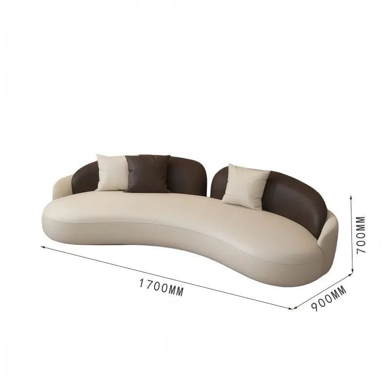 Office lounge area meeting sofa beauty salon lobby negotiation reception curved sofa