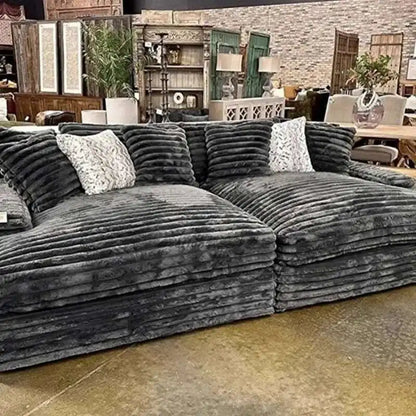Light luxury lazy sofa thick velvet cloud sofa large sitting deep removable and washable combination living room 2024 new