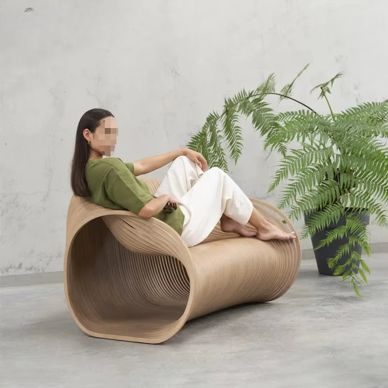 Luxury Design Showroom Display Furniture Designer Furniture Single Sofas Wood Art Chair Italy for Home Hotel