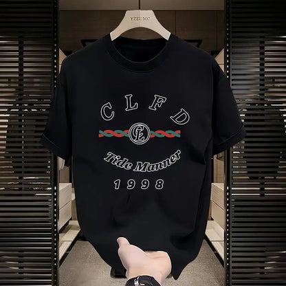 Men's Pure Cotton T-shirt, Fashionable and Trendy Hip-hop 2026 New Style Loose and Comfortable Sports Latest Style Affordable