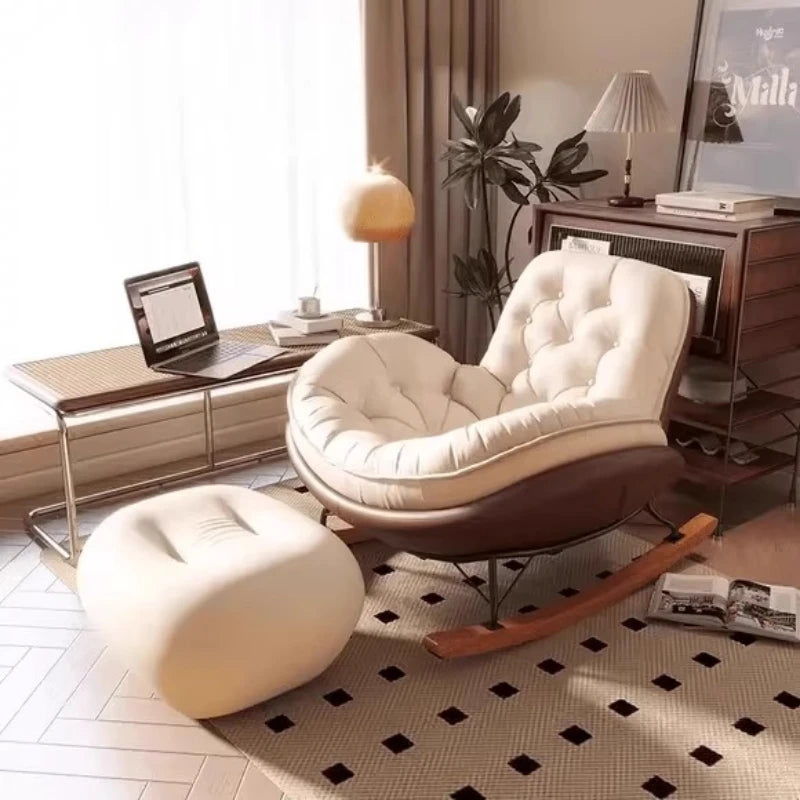 Lounger Balcony Recliner Chair Comfortable Fluffy Floor Hallway Recliner Chair Reading Interior Silla Mecedora Nordic Furniture