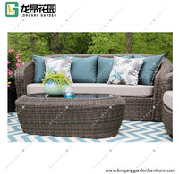 Aluminum Outdoor Garden Chair Rattan Furniture Set Rope Furniture Set Garden Sectional Sofa Set