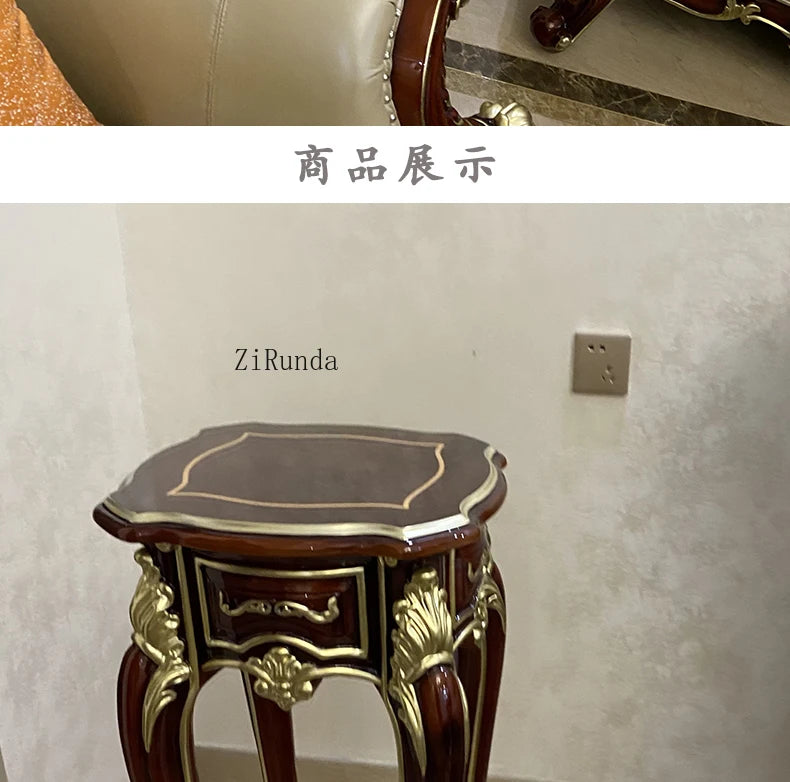 Solid wood flower stand, living room coffee table, piano paint rack, high-end furniture
