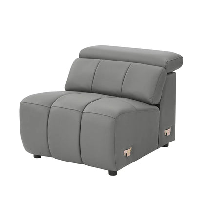 Custom Leather L Shaped Couch Lounge Multifunction Power Smart Recliner Electric Reclining Corner Sofa USB Headrest Footrest