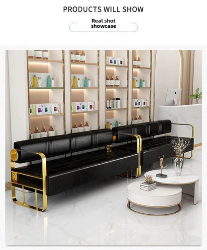Cullinan Series Office Lobby Reception SofaHigh Resilience SpongeMetal FrameModern Ergonomic Design Multiple Colors