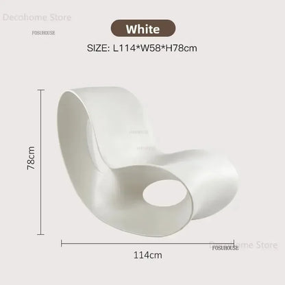 European Plastic Living Room Chairs Creative Rocking Chair Design Lounge Chair Living Room Furniture Single Sofa Chair SK7A