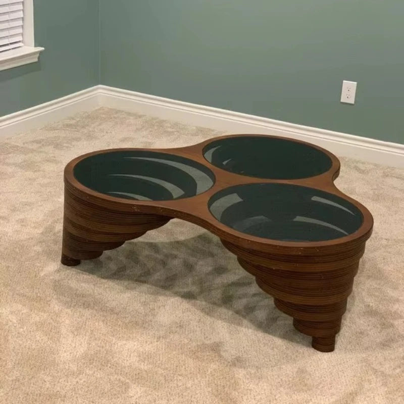 Nordic Simple Solid Wood Coffee Tables Modern Living Room Furniture Round Coffee Table Designer Special-shaped Office Side Table