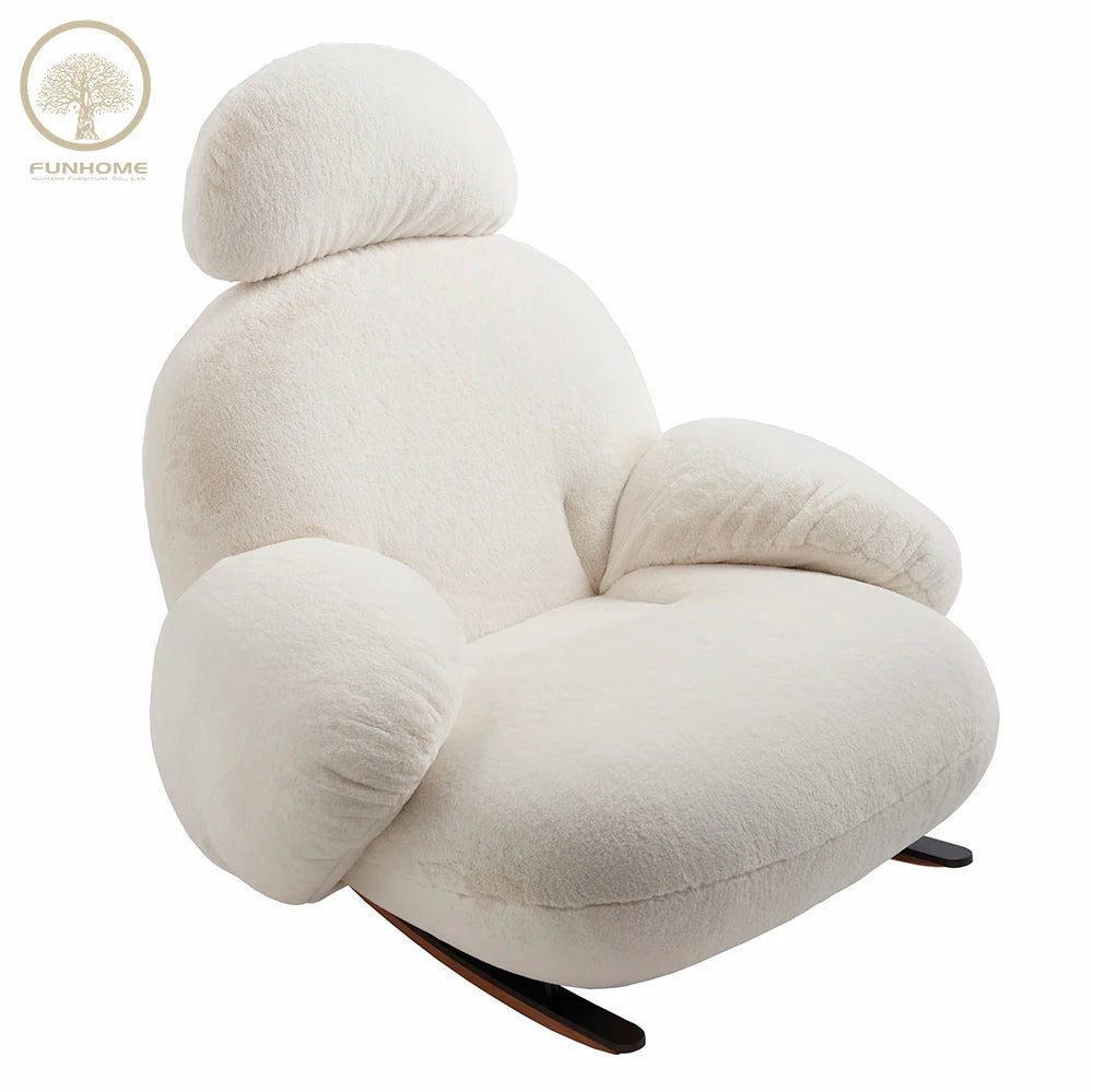 Luxury Modern Recliner Chair with Cushion Relaxing Rocking Furniture for Home Office & Hotel Leisure Living Room Sets