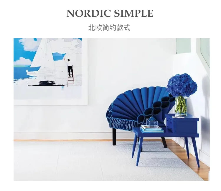 Nordic minimalist living room special-shaped single sofa chair