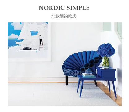 Nordic minimalist living room special-shaped single sofa chair