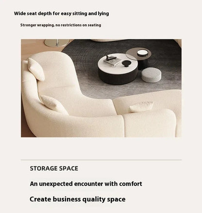 Curved Individual Living Room Sofas Corner Recliner Luxury Nordic Sofas Modern Cloud Single Floor Designer Wood Divano Furniture