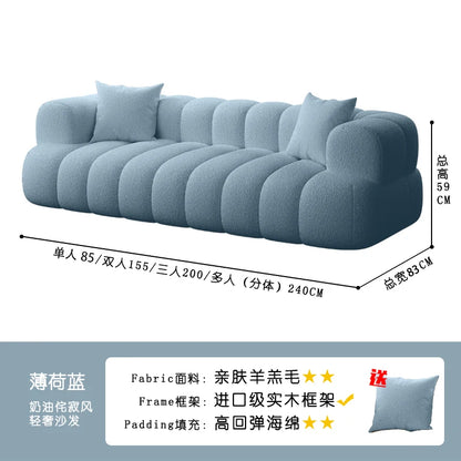 Soft Pillows Stylish European Modern Plush Reclining Sectional Sofa Comfortable Living Room Furniture Trendy Mueble Home Decor